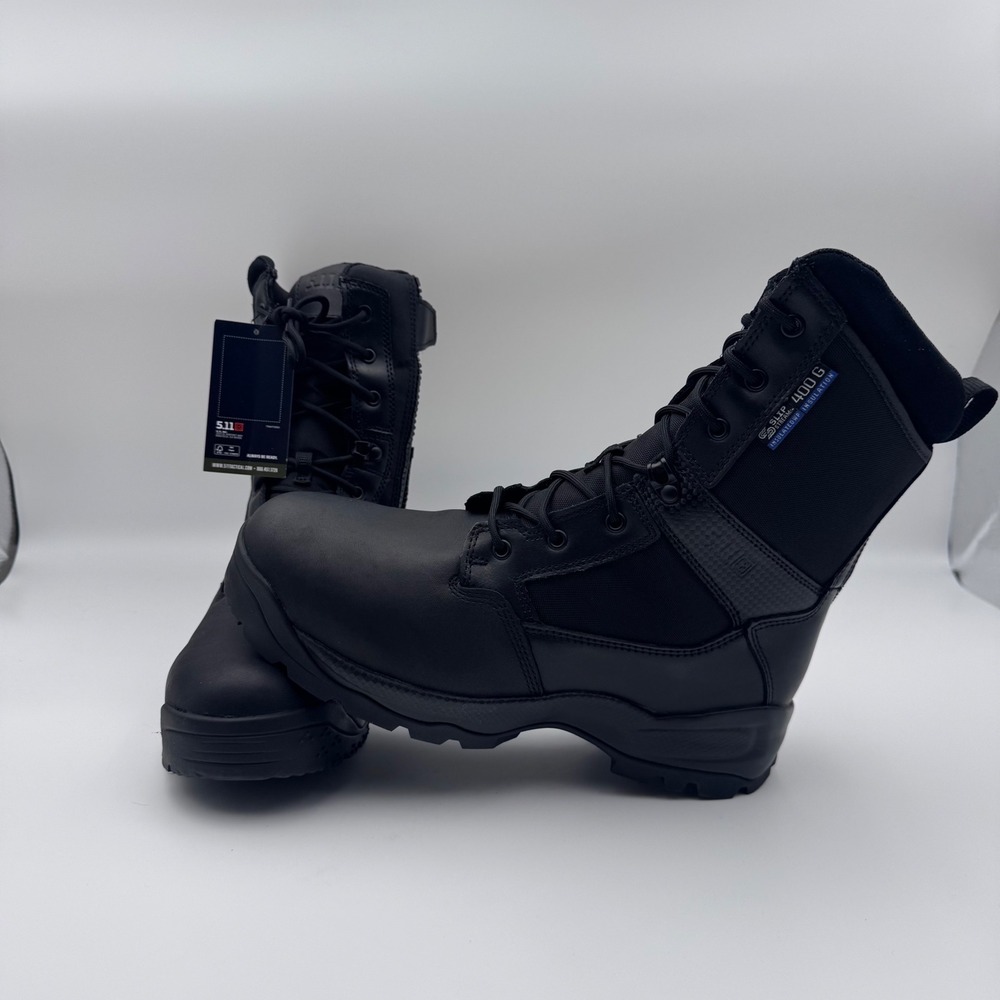 5.11 Tactical ATAC 2.0 8" Insulated Waterproof Side Zip Duty Boots Black 11